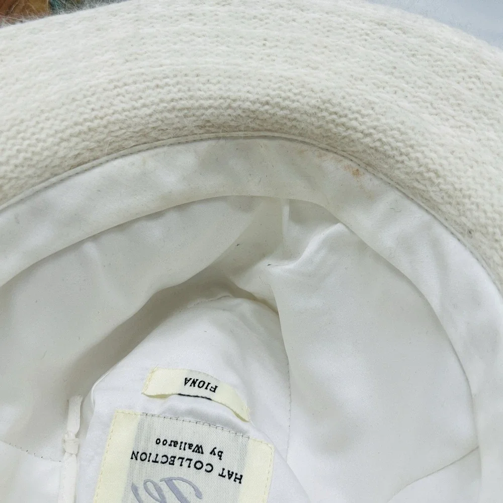 Wallaroo Fiona Cloche Fedora Bucket Hat SPF 50 Angora Blend Boho Cozycore Fuzzy